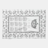 2022 Kalenderkönigin des Herzens Silver Crown Tiar Geschirrtuch (Horizontal)