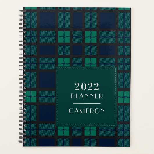 2022 Karierter Clan Blackwatch Tartan Green Checke Planer (Vorderseite)