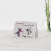 2022 Keeshond Christmas Card Blank inside Karte (Vorderseite)