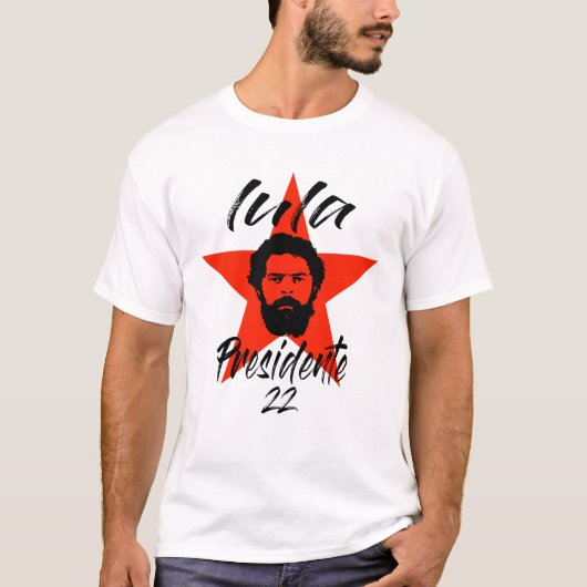 2022 Lula Presidente 13 Fora Bolsonaro T-Shirt (Vorderseite)