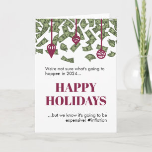 2022 Lustiger Regen Geld Inflation Weihnachten  Karte