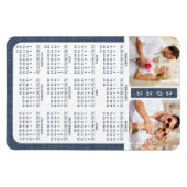 2022 Magnetic Kühlschrank Calendar Foto Blue Moder Magnet (Horizontal)