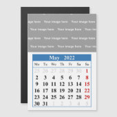 2022 Mai Kalender Magnetkarte (Vorne/Hinten)