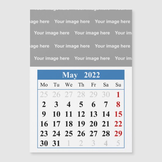 2022 Mai Kalender Magnetkarte (Vorderseite)