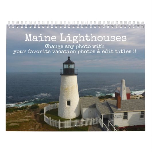 2022 Maine Coast Ocean Fotografy Lighthouse Kalender (Titelbild)