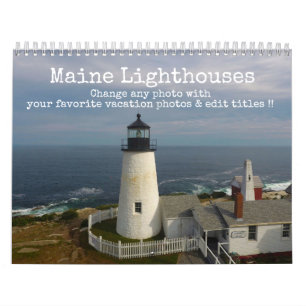 2022 Maine Coast Ocean Fotografy Lighthouse Kalender