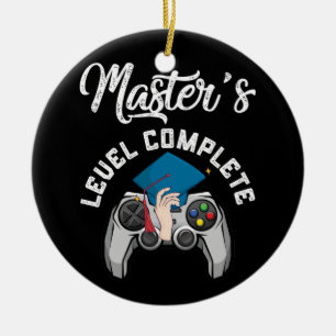 2022 Master's Level Complete Abschluss Gamer Keramik Ornament