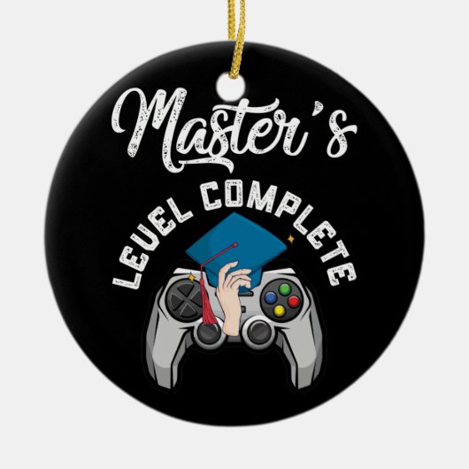 2022 Master's Level Complete Abschluss Gamer Keramik Ornament (Vorne)