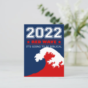 2022 Midterms RED WAVE - Es wird biblisch Postkarte