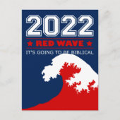 2022 Midterms RED WAVE - Es wird biblisch Postkarte (Vorderseite)