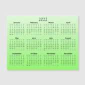 2022 Mini-Kalender Magnetic Green Ombre Magneteinladung (Vorderseite)