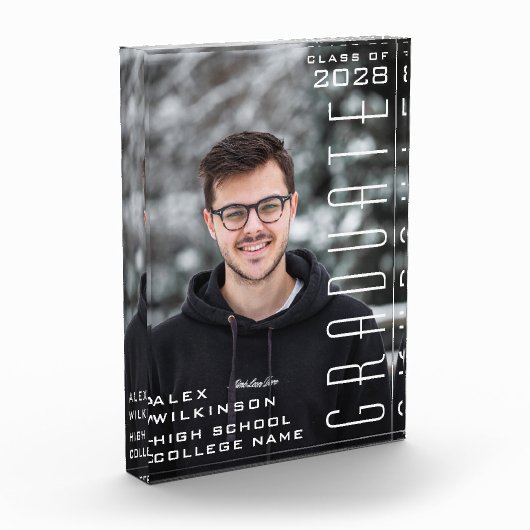 2022 Moderner Script Typ Trendy Abschluss Fotoblock (Links)