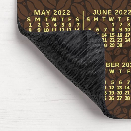 2022 Monatlicher Kalender Kaffeemaschine Kaffee ei Mousepad (Ecke)