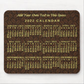 2022 Monatlicher Kalender Kaffeemaschine Kaffee ei Mousepad (Vorne)