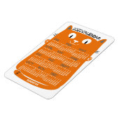 2022 Monatlicher Kalender Mittelalterliche Orangen Magnet (Linke Seite)