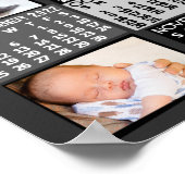 2022 Monatskalender FotoCollage Mod Black Poster (Ecke)