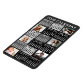 2022 Monatskalender Mod Schwarzes FotoCollage Magnet (Linke Seite)