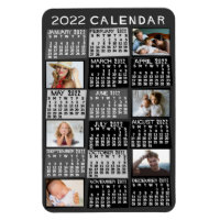 2022 Monatskalender Mod Schwarzes FotoCollage