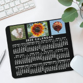 2022 Monatskalender Schwarz Custom 3 Fotos Mousepad