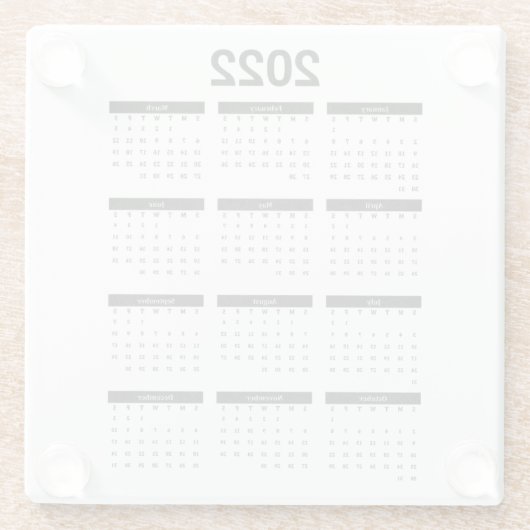 2022 Monatskalender Untersetzer (Rückseite)