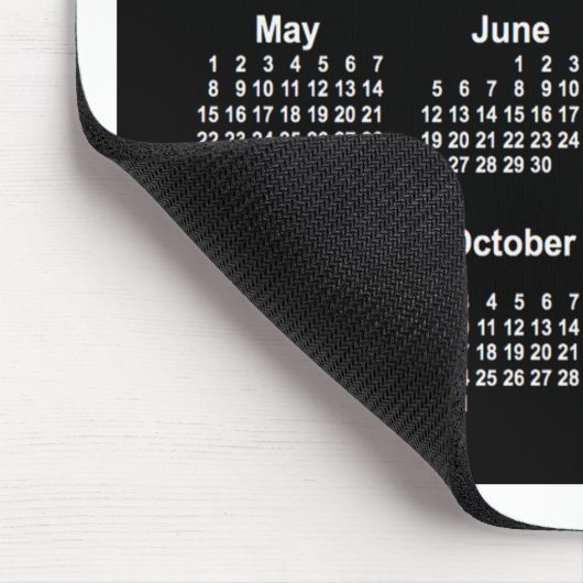2022 Neon White Calendar von Janz Two Tone Mousepad (Ecke)