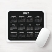 2022 Neon White Calendar von Janz Two Tone Mousepad (Mit Mouse)