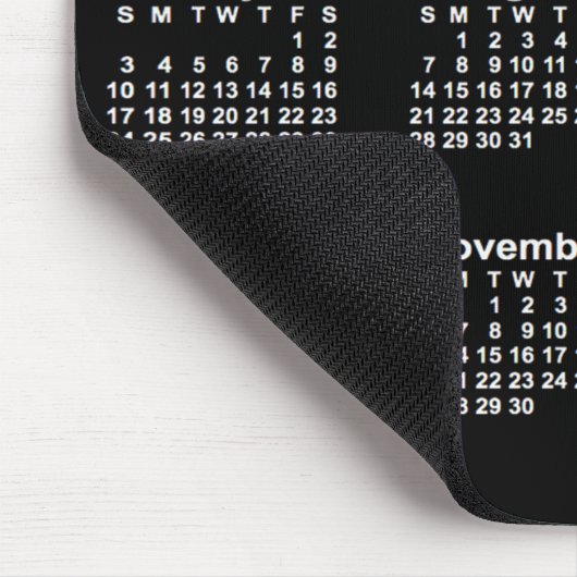 2022 Neon White Large Print Calendar von Janz Mous Mousepad (Ecke)