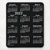 2022 Neon White Large Print Calendar von Janz Mous Mousepad (Vorne)
