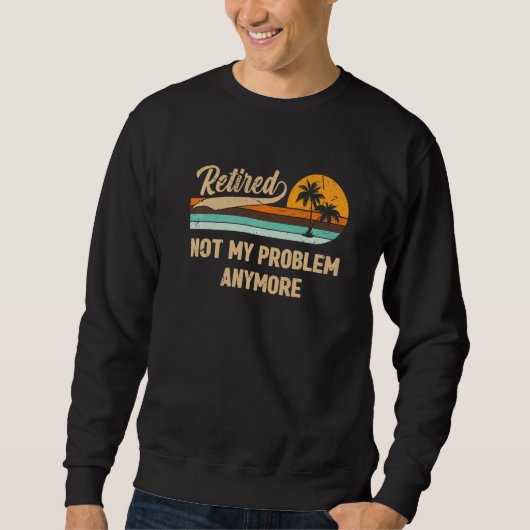 2022 nicht mehr mein Problem Vintager Retro Sweatshirt (Vorderseite)