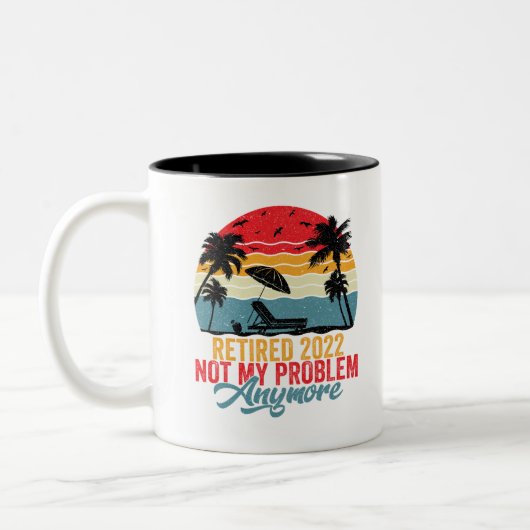 2022 nicht mehr mein Problem Zweifarbige Tasse (Links)