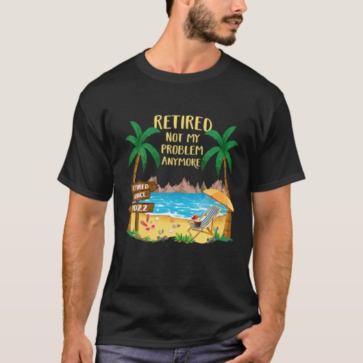 2022 nicht mein Problem Polizei Beach Sunset Re T-Shirt (Vorderseite)
