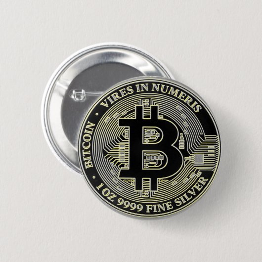 2022 Niue 1 oz Silver Bitcoin Button (Vorne & Hinten)