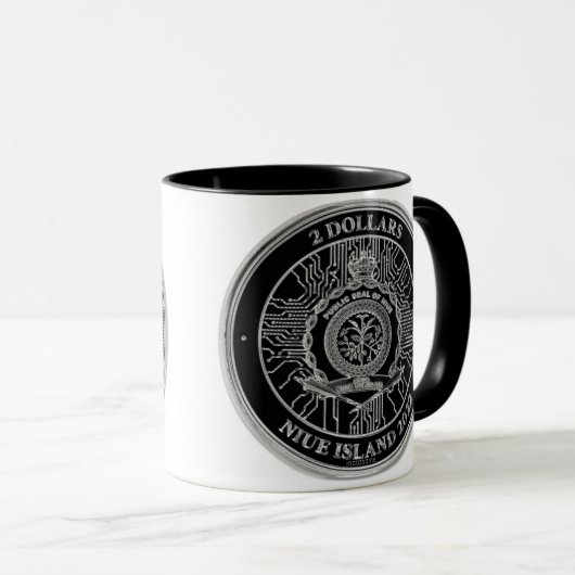 2022 Niue 1 oz Silver Bitcoin Tasse (VorderseiteRechts)