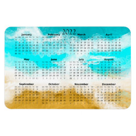 2022 Ocean Beach Calendar Mini Magnet