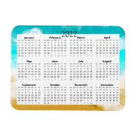 2022 Ocean Beach Calendar Mini Magnet