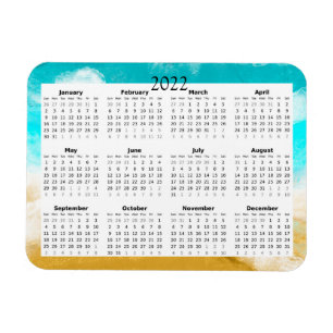 2022 Ocean Beach Kalender Mini Magnet