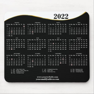 2022 on easy black and white Mouse Pad Mousepad