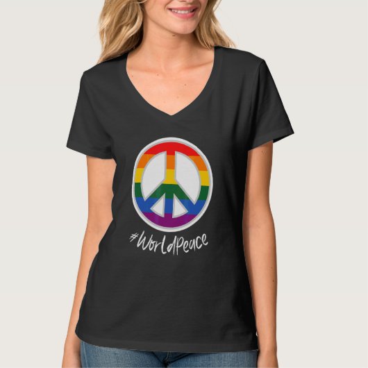 2022 Peace Global Peace International Unity Liebe  T-Shirt (Vorderseite)