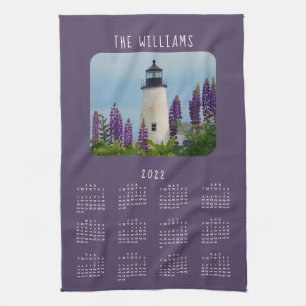 2022 Pemaquid Point Plum Lighthouse Calendar Geschirrtuch