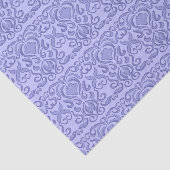 2022 Periwinkle Blue Damask Old World Seidenpapier (Ausschnitt)
