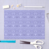 2022 Periwinkle Blue Damask Old World Seidenpapier (Handwerk)