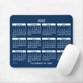 2022 Police Box Blue Bold Calendar von Janz Mousepad (Mit Mouse)