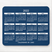 2022 Police Box Blue Bold Calendar von Janz Mousepad (Vorne)