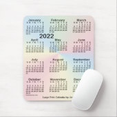 2022 Rainbow Cloud Large Print Calendar by Janz Mousepad (Mit Mouse)