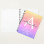 2022 Rainbow Pastel Glitzer Sparkle Monogram Planer (Anzeige)