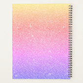 2022 Rainbow Pastel Glitzer Sparkle Monogram Planer (Rückseite)
