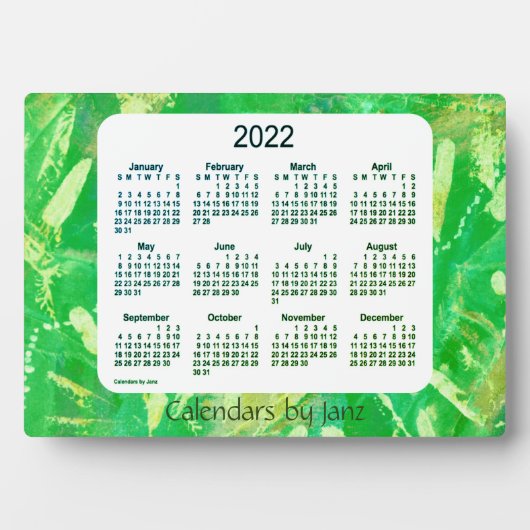2022 Recoleta Green Tracks Desk Calendar von Janz  Fotoplatte (Vorderseite)