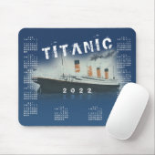 2022 RMS Titanic Blue Calendar Mouse Pad Mousepad (Mit Mouse)