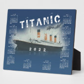 2022 RMS Titanic Blue Calendar Plaque Fotoplatte (Seite)