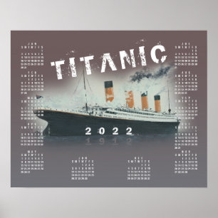 2022 RMS Titanic Schiffskalender Poster